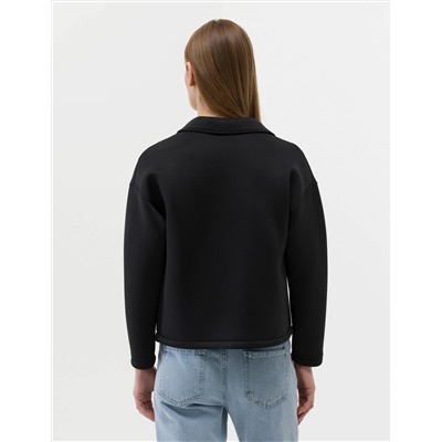 Siyah Regular Fit Örme Ceket