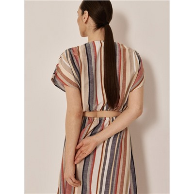 Kleid Aus Leinen-Mix