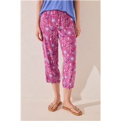 Pantalón Capri estampado morado
