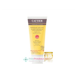 Cattier Masque Détox Cuir Chevelu Avant Shampooing BIO Argile Rose 200ml