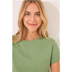 Pijama manga corta algodón estampado verde