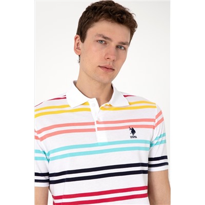 Erkek Regular Fit Polo Yaka Beyaz Tişört