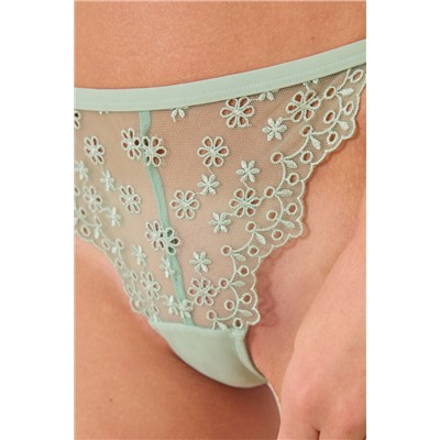 Tanga tul bordado verde