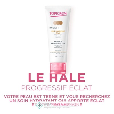 Topicrem Hydra+ - Hâle Progressif Eclat - Peaux Sensibles 40 ml