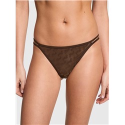 PINK Logo Mesh Strappy Thong Panty