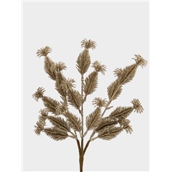 Ветка декоративная, 30 см, пластик/бумага, шампань, Пушистая ветка, Interior gold