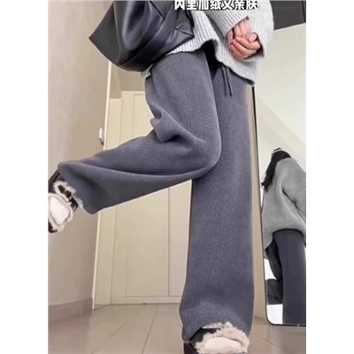 Широкие женские брюки из синели