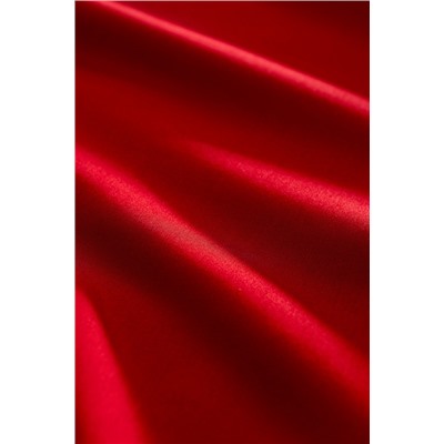 Ciel King Size %100 Pamuk Lastiksiz Saten Çarşaf - Kırmızı