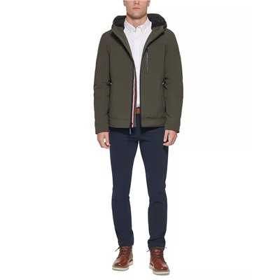 Tommy Hilfiger Men's Sherpa-Lined Softshell Hooded Jacket