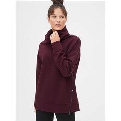 GapFit Jacquard Funnel-Neck Tunic Sweatshirt