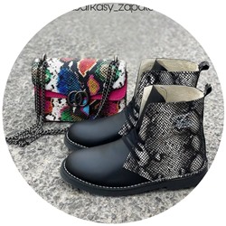 Ab. Zapatos 27025 serpiente · NEGRO + AB.Z · Pelle · 21-36 (510) АКЦИЯ
