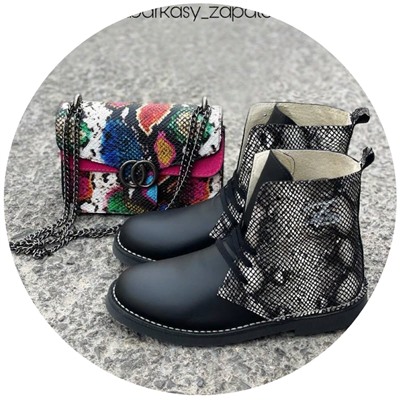Ab. Zapatos 27025 serpiente · NEGRO + AB.Z · Pelle · 21-36 (510) АКЦИЯ
