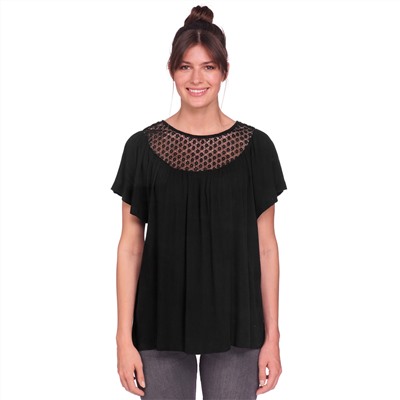 Damen Bluse in Crepp-Optik