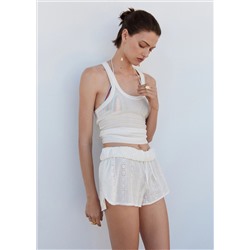 Shorts algodón bordados