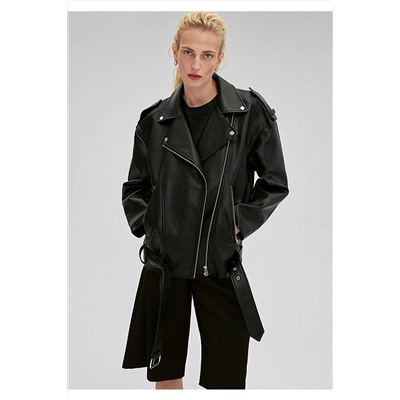 MaviSuni Deri Siyah Biker Ceket 1110326-900