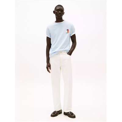 Palm Tree Logo Slub Cotton T-Shirt