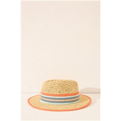 Sombrero pequeño rafia multicolor