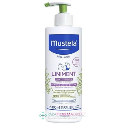 Mustela Liniment Toilette du Siège Nettoie & Protège Pompe 400ml