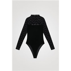 Body slim lentejuelas