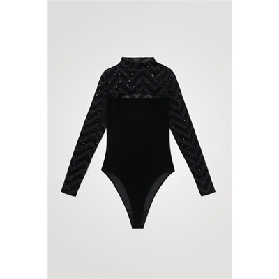 Body slim lentejuelas