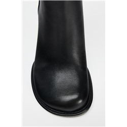 LEATHER STILETTO HEEL BOOTS
