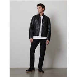 Bikerjacke mit Stehkragen
