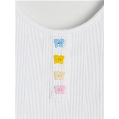 Crop Top mit hohem Baumwollanteil