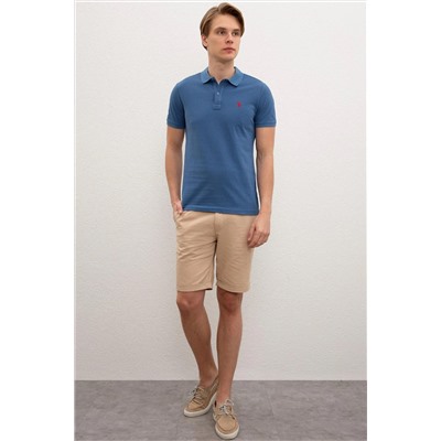Erkek Açık Lacivert Basic Polo Yaka Tişört