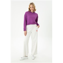 Kadın Violet Kapüşonlu Sweatshirt