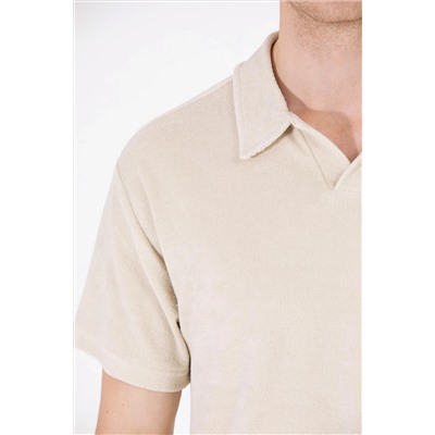 Erkek Taş Comfort Polo Yaka Tişört