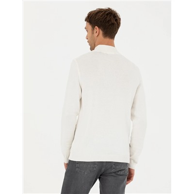 Ekru Slim Fit Kazak
