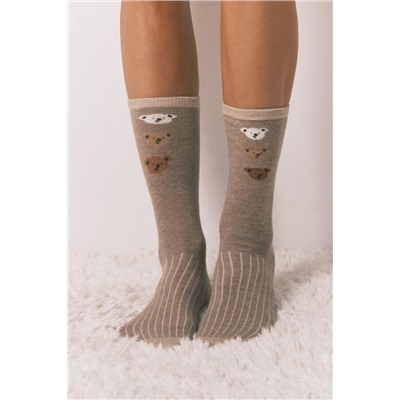 Pack 3 calcetines largos algodón osos