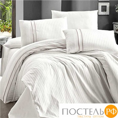 Постельное белье (Сатин де люкс) евро (Stripe Style Krem) (арт. N 044 Stripe Style Krem)