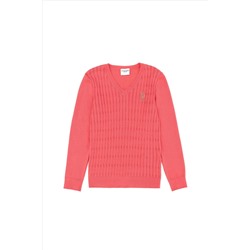 Kız Çocuk Pembe Basic Kazak