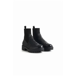 Botines biker calcetín