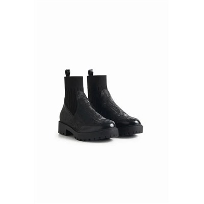 Botines biker calcetín