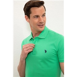 Erkek Elma Yeşili Basic Polo Yaka Tişört