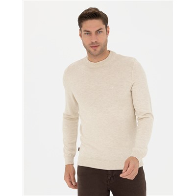 Krem Melanj Slim Fit Basic Kazak