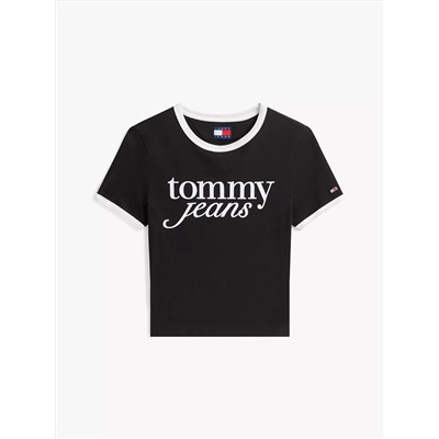 Tommy Jeans Script Logo Ringer T-Shirt