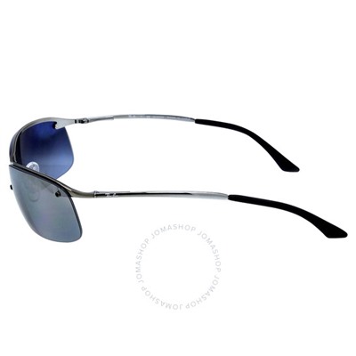 RAY-BAN  Polarized Grey Gradient Mirror Wrap Men's Sunglasses