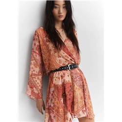 Vestido gasa estampado
