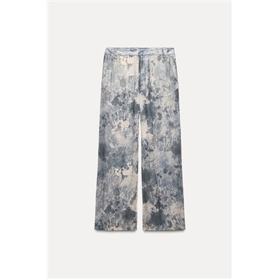 ZW COLLECTION PRINTED STRAIGHT-LEG TROUSERS