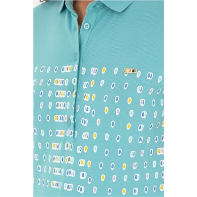 Kadın Mint Polo Yaka Tişört