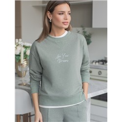 Джемпер из петельчатого футера двухнитки с эластаном