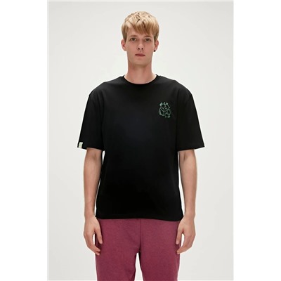 Bad Bear, Re-black Recycle Siyah T-shirt Baskılı Erkek Tişört