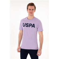 Erkek Regular Fit Bisiklet Yaka Lila Basic Tişört