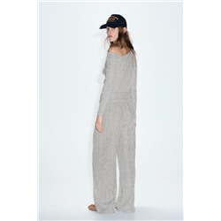TEXTURED WIDE-LEG TROUSERS