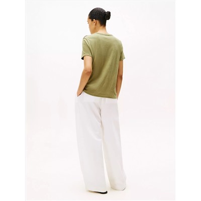 Laurel Crest Logo Slub Cotton T-Shirt