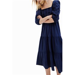 Vestido midi bordados