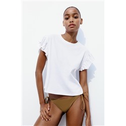 COTTON T-SHIRT WITH RUFFLES
